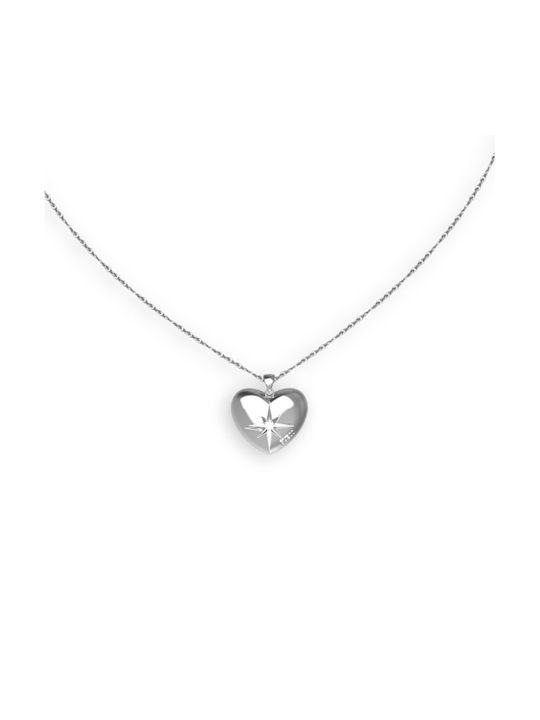 Guess Talismania Necklace with design Heart from Steel with Zircon