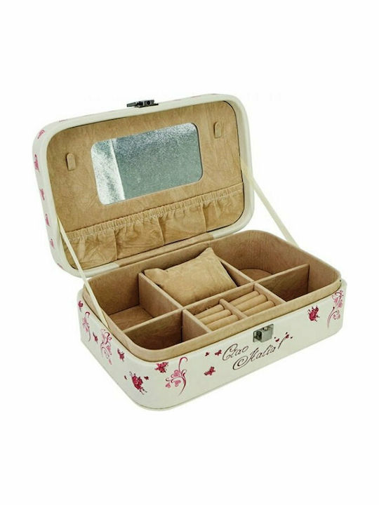 Marhome Casetă Pentru Bijuterii Cu Husă De Călătorie 22x22x7cm