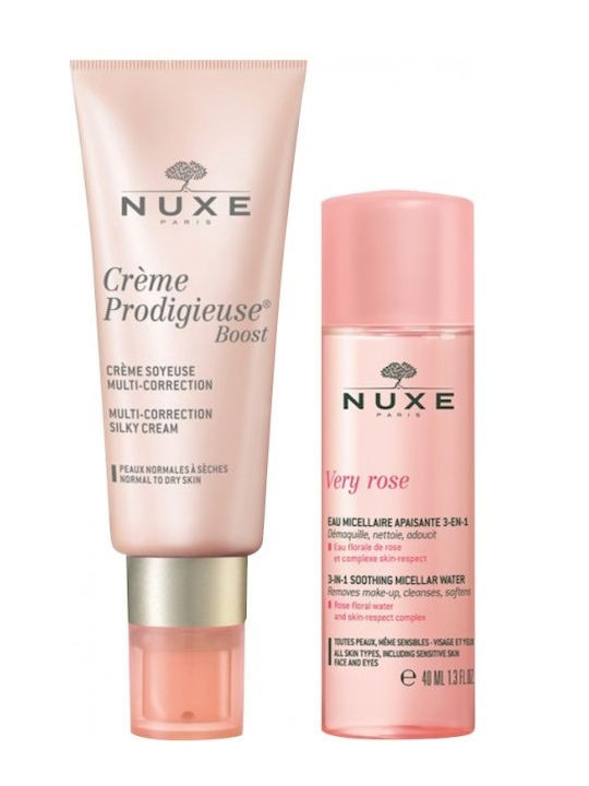 Nuxe Prodigieuse Boost Multi-Correction Silky Cream 40ml & Micellar Water Hautpflegeset für Feuchtigkeitsspendend Nuxe Prodigieuse Boost Multi-Correction Silky Cream 40ml & Micellar Water Hautpflegeset für Feuchtigkeitsspendend