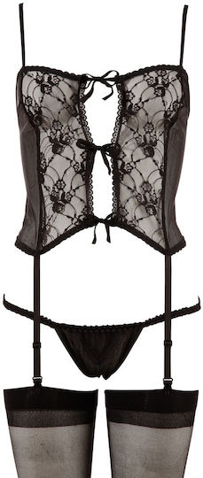 Cottelli Collection Basque Set Black