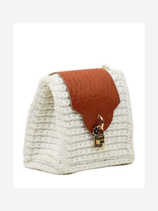 Knitted Shoulder Bag Jenny Kollia SX.9 White WHITE