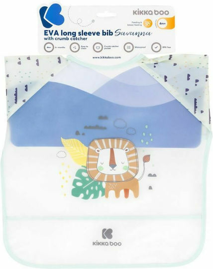 Kikka Boo Savanna Waterproof Coverall Plastic with Hoop & Loop Fastener, Pocket & Sleeves Turquoise for 4 m+