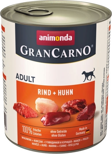 Animonda Original Nassfutter Hunde in Dose mit Rindfleisch und Huhn ohne Getreide & Gluten 400gr