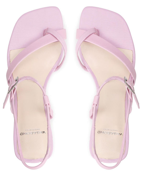 Luisa Leather Sandals Purple