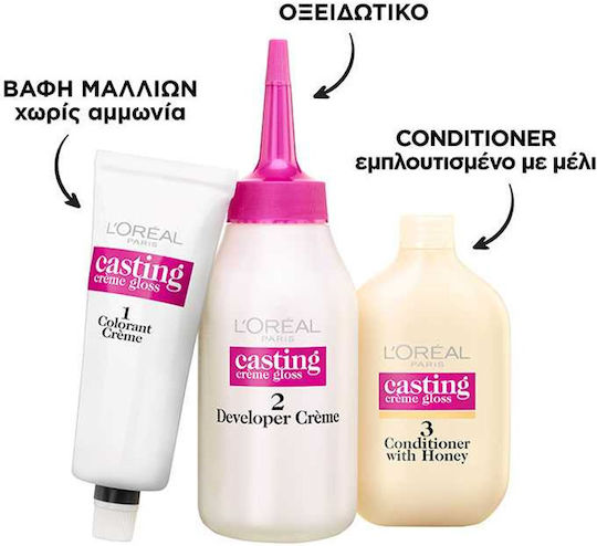 L'Oreal Paris Casting Creme Gloss Vopsea Temporară de Păr Fără Amoniac 400 Ciocolată 48ml