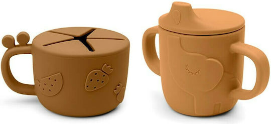 Done by Deer Educational Sippy Cup Plastic with Handles Brown for 0m+m+ 160ml