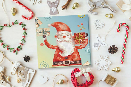 Diamond Dotz Santa Cheer Καμβάς Diamond Painting Κιτ 28x28cm
