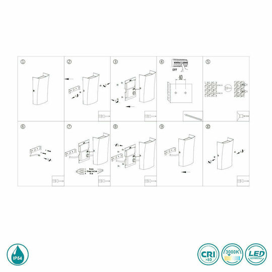 Faro Barcelona Nairobi Επιτοίχια Εξωτερική Πλαφονιέρα LED IP54 6W με Θερμό Λευκό Φως 15x8.5εκ.