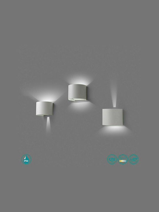 Faro Barcelona Sunset Wall-Mounted Outdoor Spot Light LED IP54 6W with Warm White Light 14x11.1εκ.