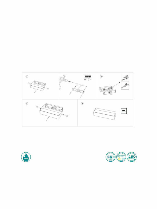 Faro Barcelona Lako Стенен Външен Плафон LED IP65 8W 22x4.8εκ.