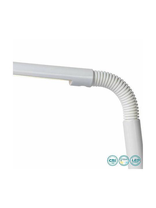 Lucide Lightning Gilly LED Φωτιστικό Γραφείου με Εύκαμπτο Βραχίονα σε Λευκό Χρώμα