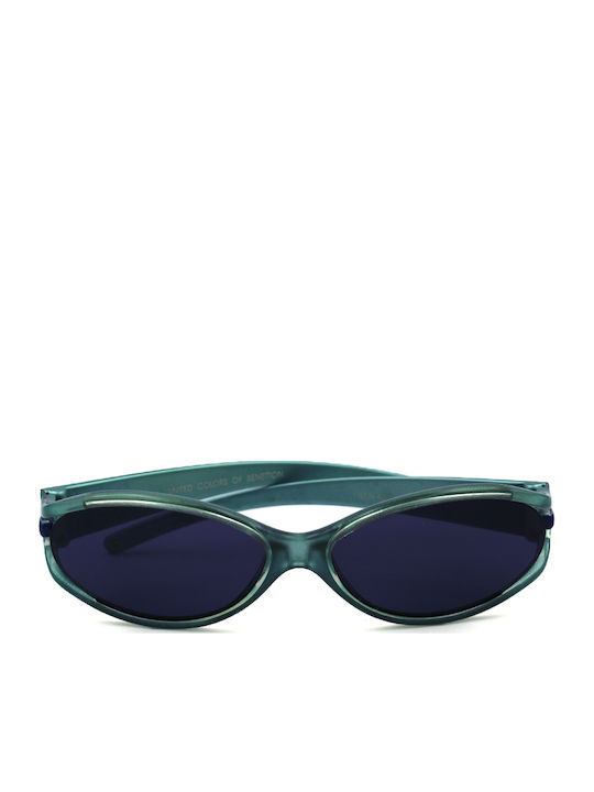Benetton Women's Sunglasses with Brown Tartaruga Plastic Frame and Blue Lens BEN400 52W