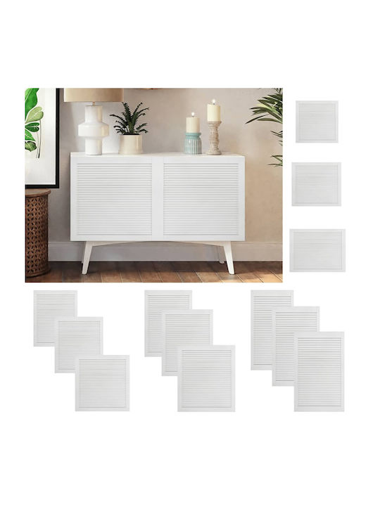 vidaXL Rectangular Bookcase Door made of Solid Wood in White Color 61.5x59.4cm 151158 2pcs