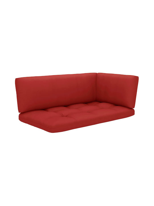 Ecksofa Außenbereich aus Paletten mit Kissen 110x65x55cm