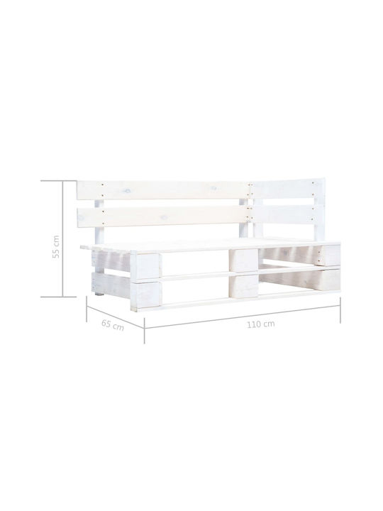 Ecksofa Outdoor from Pallets with Pillows Gray 110x65x55cm