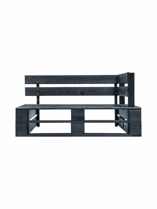 Ecksofa Outdoor from Pallets with Pillows Braun 110x65x55cm