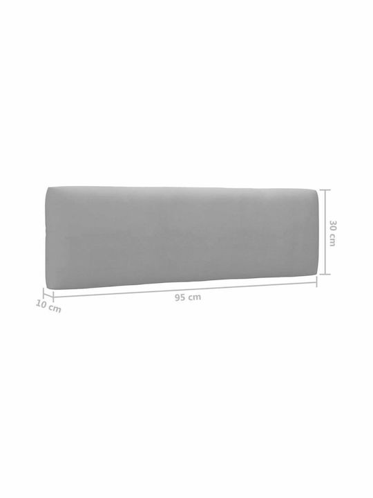 Ecksofa Außenbereich aus Paletten mit Kissen 110x65x55cm