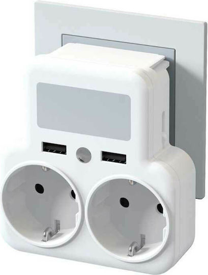 XO WL09 EU Ταφ 2 Θέσεων με 2 USB-A