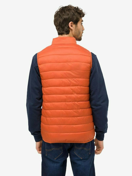 Tiffosi Men's Sleeveless Puffer Jacket Orange