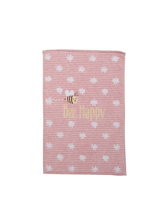 Nef-Nef Homeware Daisy Tea Towel made of 100% Cotton in Pink Color 40x60cm 030181 1pcs