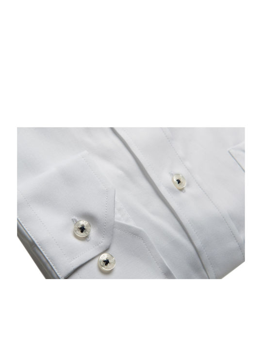 Men's Shirt with Long Sleeves Regular Fit White