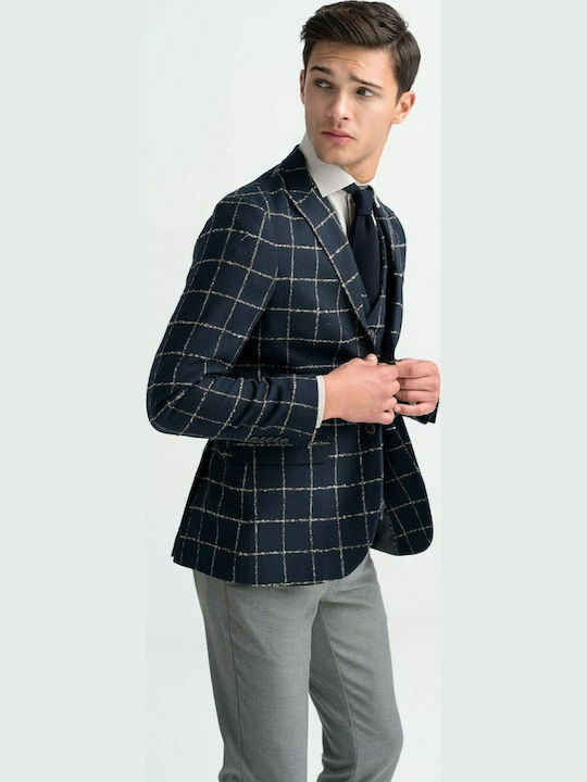 Men's Suit Jacket Slim Fit Navy Blue