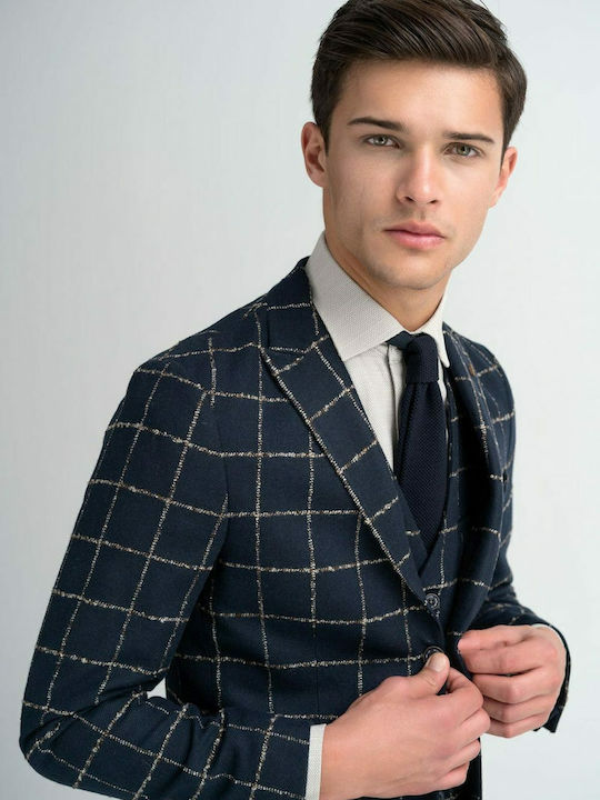 Men's Suit Jacket Slim Fit Navy Blue