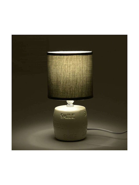 Inart Classic Table Lamp E14 Black/Beige 3-15-958-0020