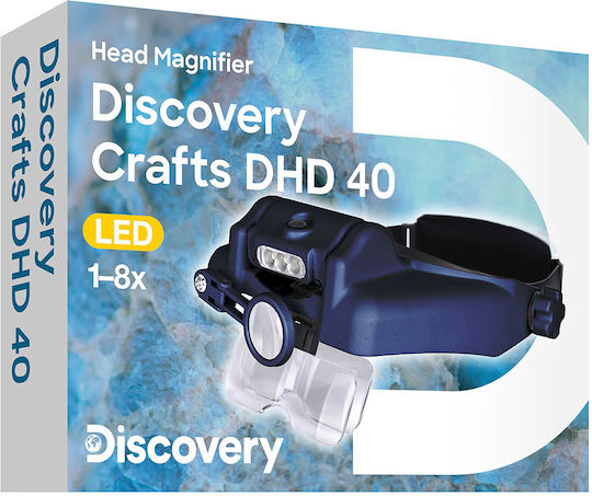 Discovery DHD 40 Ochelari / Mască de Muncă cu Mărire cu Transparenți Lentile și cu Lumină Led 1buc