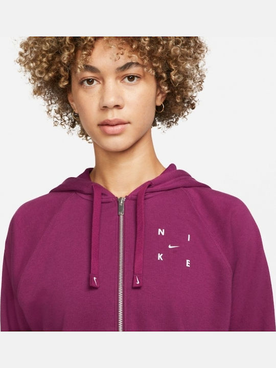 Dri-Fit Get Fit Damen Sweatshirt Kapuzen French Terry in Lila