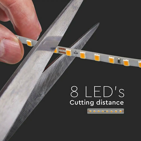 V-TAC Ταινία LED 24V Θερμό Λευκό Φως 5m Τύπου SMD2835