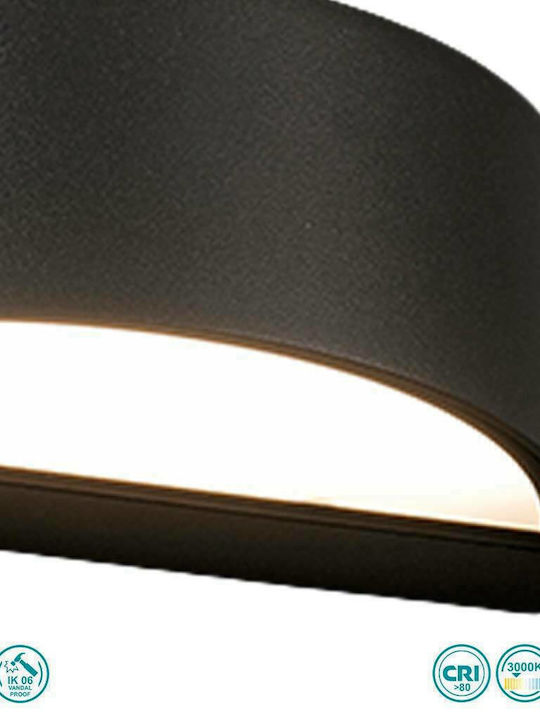 Faro Barcelona Oval Wall-Mounted Outdoor Ceiling Light LED IP65 10W 20x5.5εκ.