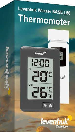 Levenhuk Wezzer Base L50 Indoor - Outdoor Thermometer & Hygrometer Wall Mounted