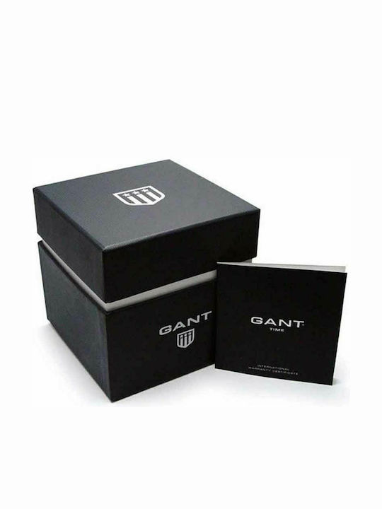 Gant Cleveland Ανδρικό Ρολόι 43.5mm Μπαταρίας με Ασημί Μεταλλικό Μπρασελέ