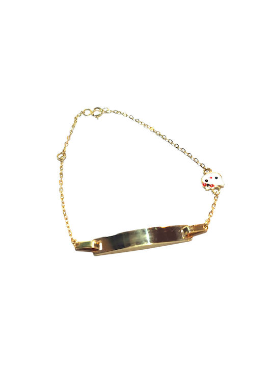 Kids Bracelet ID from Gold 14K with Figure