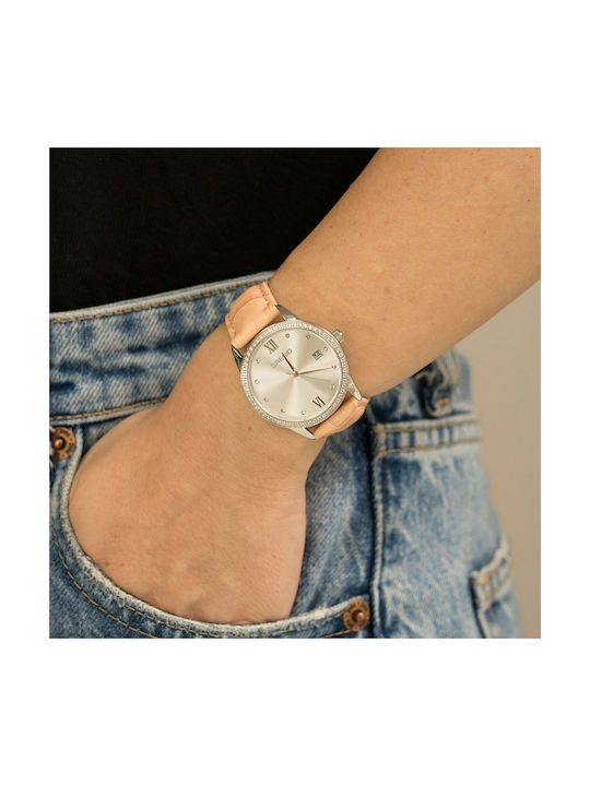 Gregio Elise Uhr mit Rosa Lederarmband