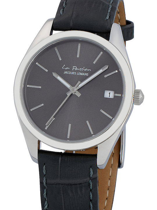 Jacques Lemans La Passion Кварцов Часовник с Кожена Каишка Jacques Lemans La Passion Кварцов Часовник с Кожена Каишка