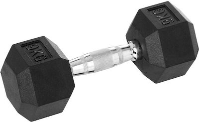 Optimum Rubber Hexagon Dumbbell 1 x 9kg