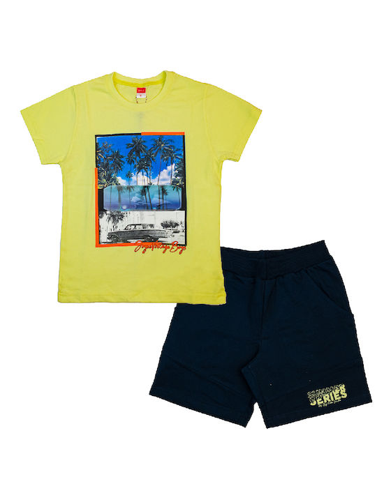 Joyce Kids Set with Shorts Summer 2pcs Yellow