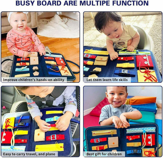 Busy Board Original Montessori Lernspiel Wissen für 1-4 Jahre