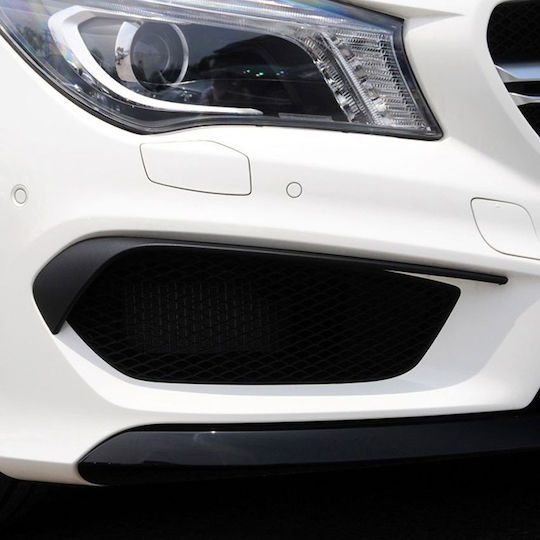 Carner Spoiler Auto Seitwärts Frontstoßstangen-Spoiler 2 Stück Kompatibel mit Mercedes-Benz CLA Klasse W117 2013-2017 AMG Schwarz Glänzend