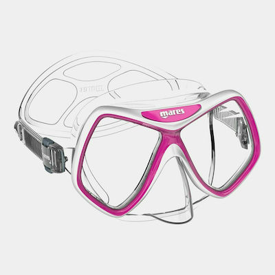 Mares Silicone Diving Mask Ridley Διάφανο / Ροζ Pink