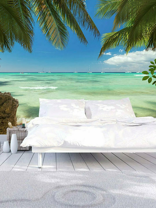 Fototapet de Perete 250x175cm Relaxing on the beach Tesatura Verde