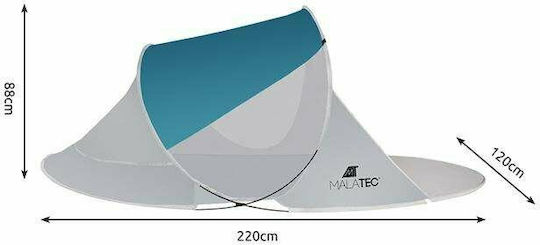 Malatec Pop Up Beach Tent For 2 People Turquoise