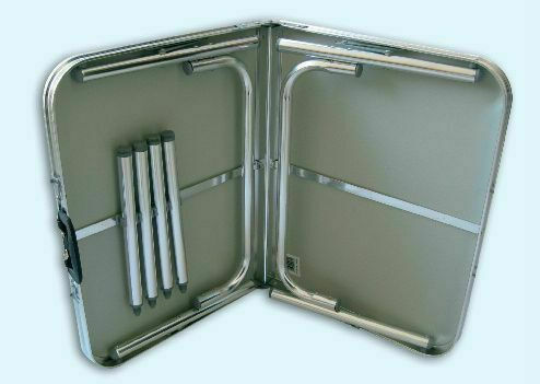 Thirea Table Aluminum for Camping Foldable 90x37x32cm Silver