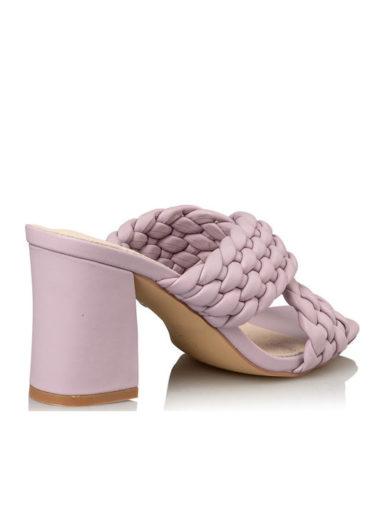 Leder Sandalen Lila