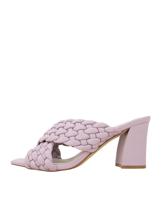 Leder Sandalen Lila