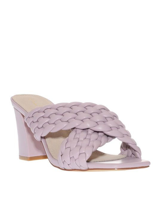 Leder Sandalen Lila