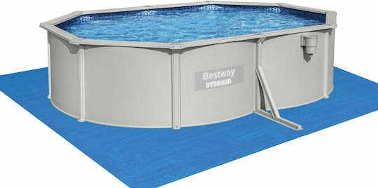 Bestway Oval Swimming Pool PVC 3785L with Metallic Frame 500x360x120cm Grey
