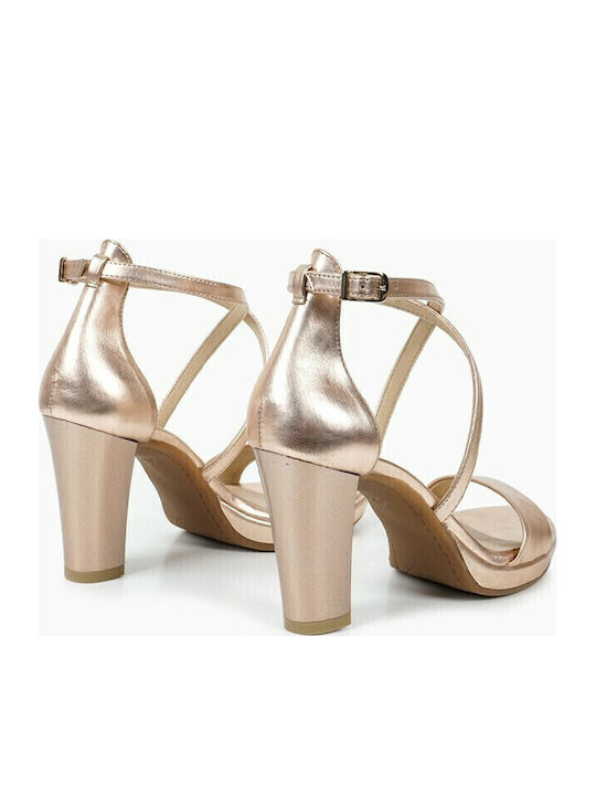 Leather Sandals Rose Gold